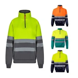Sudadera bicolor con bandas reflectantes