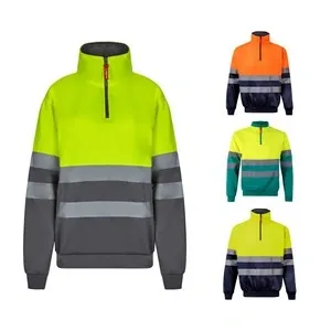 Sudadera bicolor con bandas reflectantes