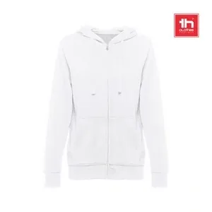 Sudadera mujer con capucha forrada y bolsillos marsupiales