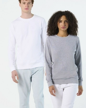 Sudadera unisex de algodón orgánico con cuello redondo