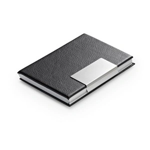 Tarjetero de aluminio y pu en caja de regalo