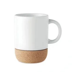Taza de cerámica para sublimación con base de corcho