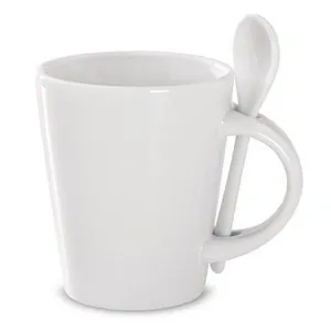 Taza de gres con cuchara para sublimación