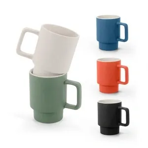 Taza de cerámica mate personalizable 330 ml en colores variados