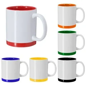 Taza de cerámica para sublimación con diseño a juego