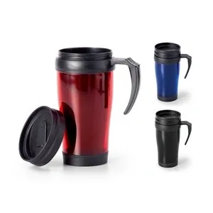 Taza de viaje con doble pared y tapa aislante