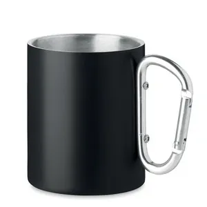 Taza de acero inoxidable con asa de mosquetón