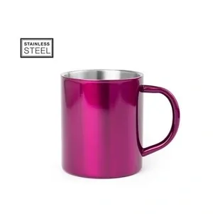 Taza de acero inox bicolor con diseño original