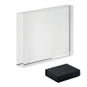 Trofeo de cristal elegante en caja de regalo