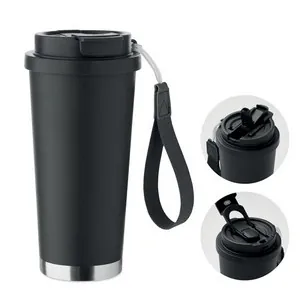 Vaso de acero inoxidable reciclado anti fugas 500 ml