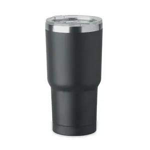 Vaso de acero inoxidable reciclado con tapa antifugas 550 ml