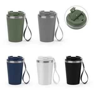 Vaso de viaje hermético de acero inoxidable mate