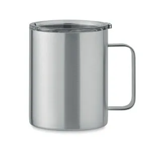 Vaso de acero inoxidable reciclado con tapa anti fugas