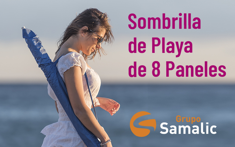Sombrilla de Playa de 8 Paneles:
