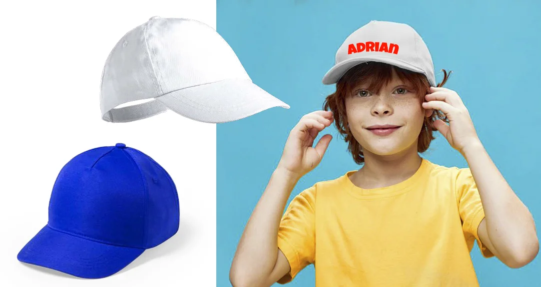 Regalos infantiles personalizados - gorras personalizadas.