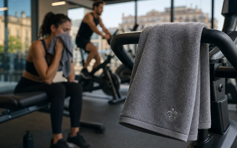 toallas con logo de gimnasio